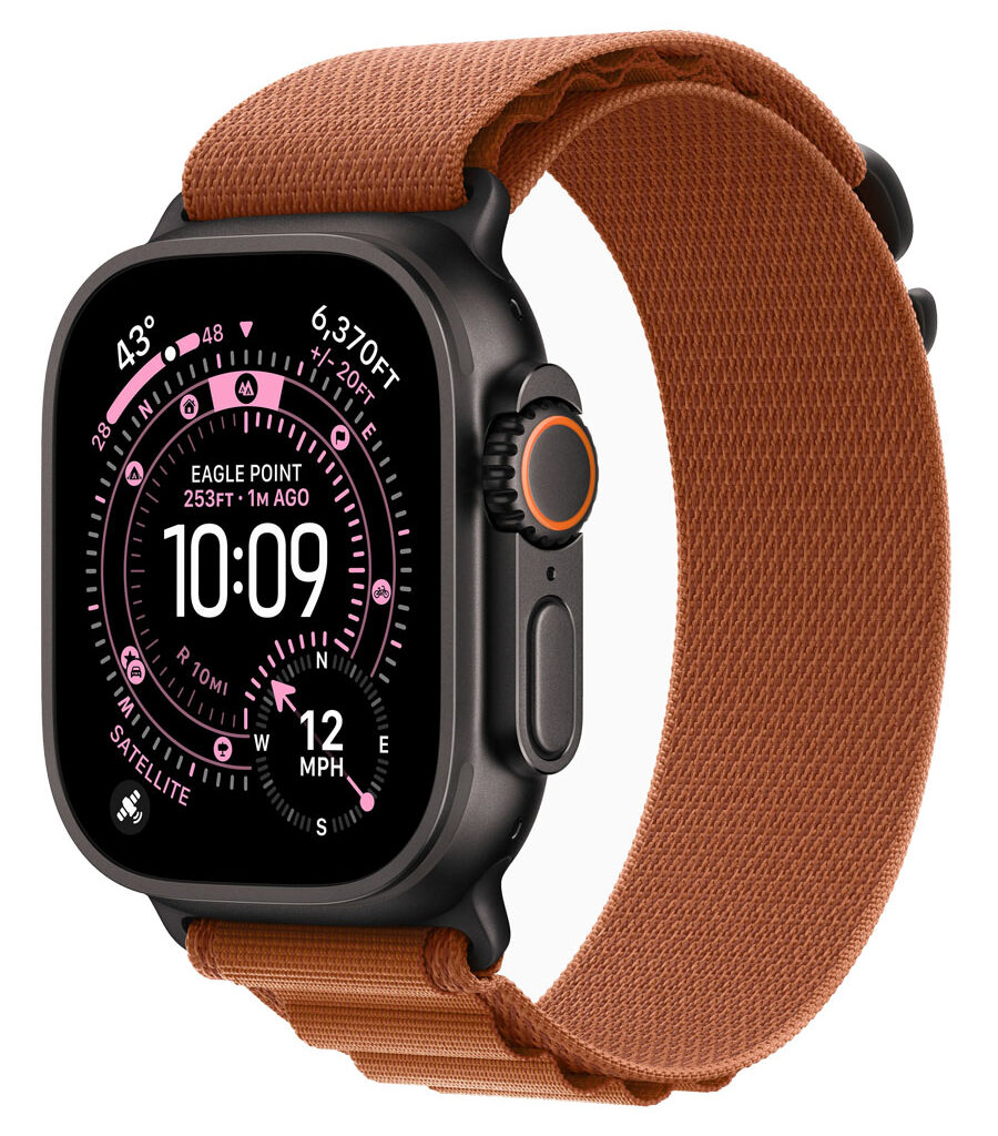 ساعت هوشمند اپل مدل Watch Ultra 3 Black Titanium 49mm بند Alpine Loop