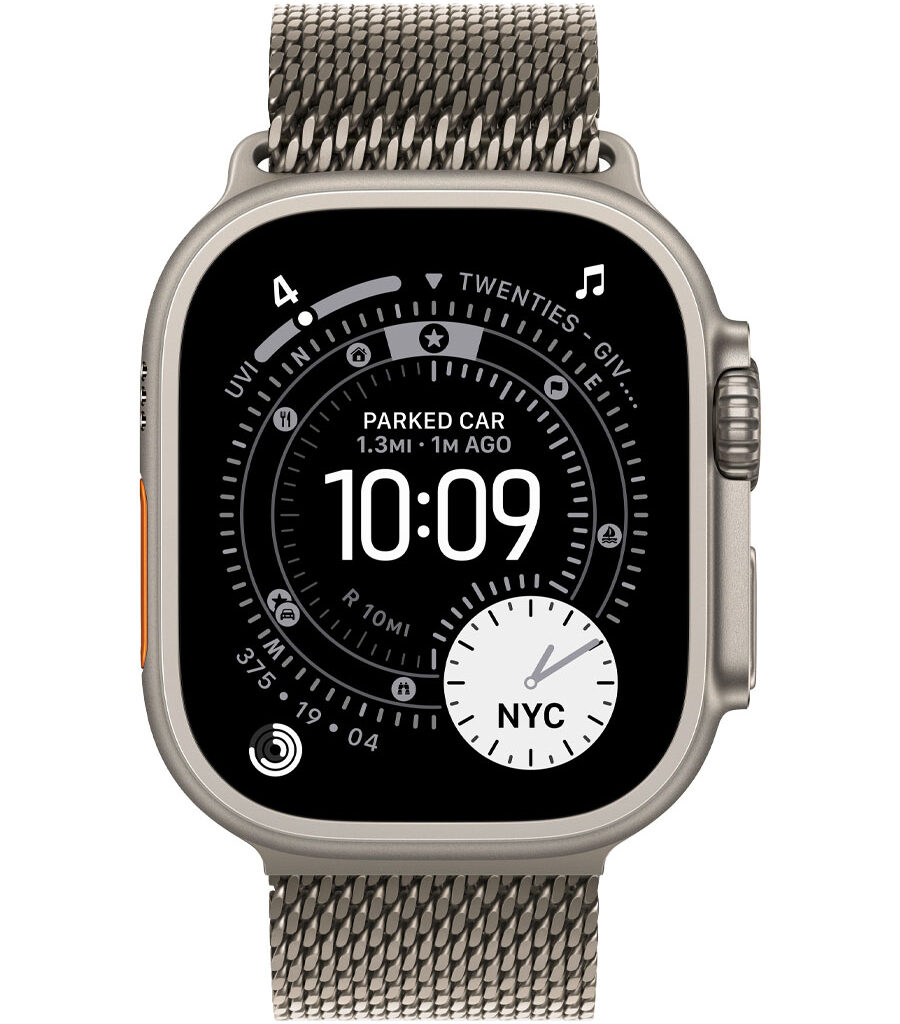 ساعت هوشمند اپل مدل Watch Ultra 3 Natural Titanium 49mm بند Milanese Loop